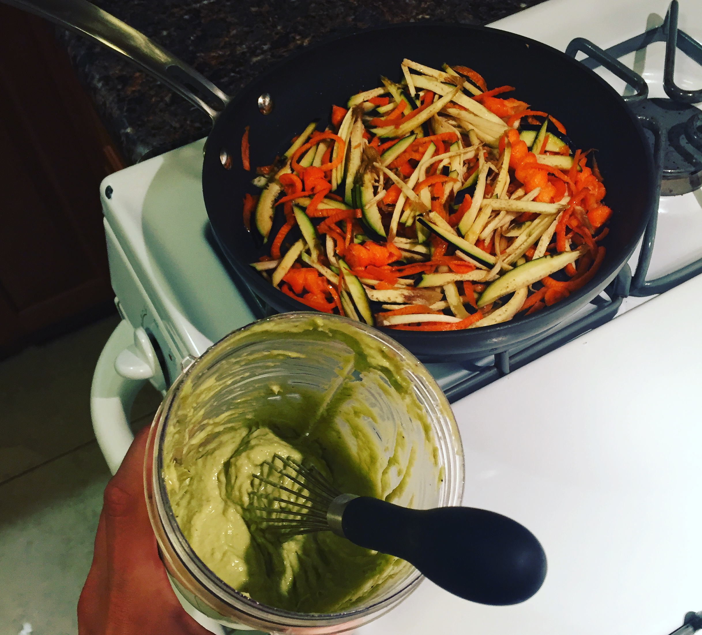 Vegetable “Pasta” and Creamy Avocado Sauce